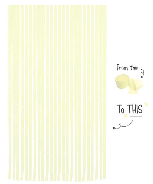 Crepe Paper Roll For Party Streamers/Backdrop (2200cm x 4.5cm) - Cream Charm