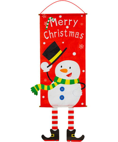 [Merry Christmas 2025] Christmas Wall Hanging Banner (115cm) - Hats Off Snowman