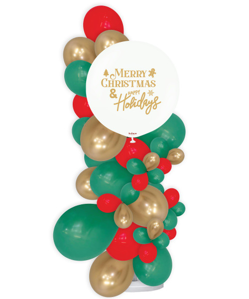 [Merry Christmas 2025] Personalised Standing Organic Balloons Garland 2m - Merry Christmas & Happy Holidays!