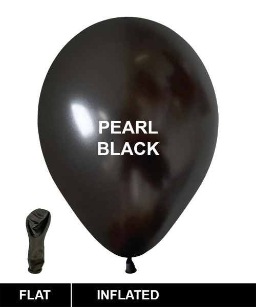 5" Mini Metallic Color Round Latex Balloon - Pearl Black 5" Mini Metallic Color Round Latex Balloon - Pearl Black
