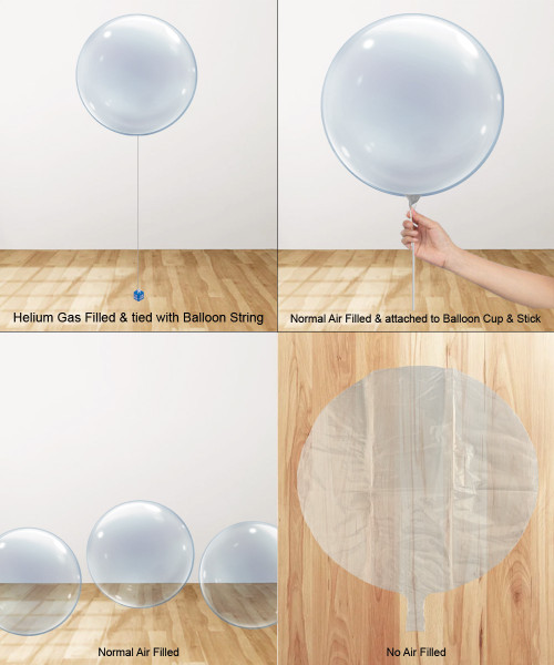 24 Crystal Clear Bubble Balloon - Give Fun