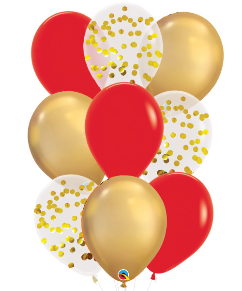 CNY Theme Latex Balloons Cluster - Gong Xi Fa Cai