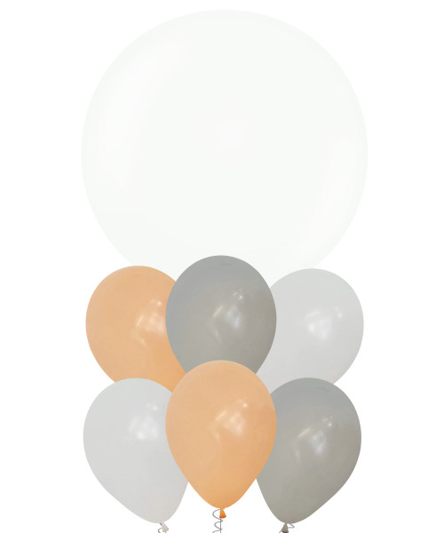 (Pick Your Own Color) 36" Jumbo Perfectly Round Balloons Cluster - Fashion Colors