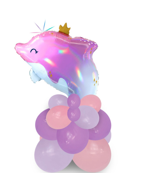 [Sea Creature] Glowy Dolphin Balloons Stand