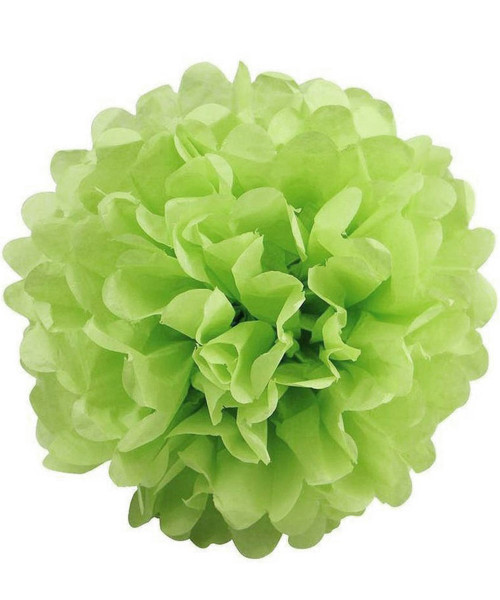 Paper Flower Pom Poms (25cm) - Apple Green