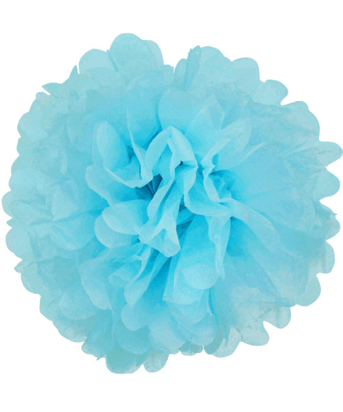 Paper Flower Pom Pom DIY Pack (35cm) - Baby Blue