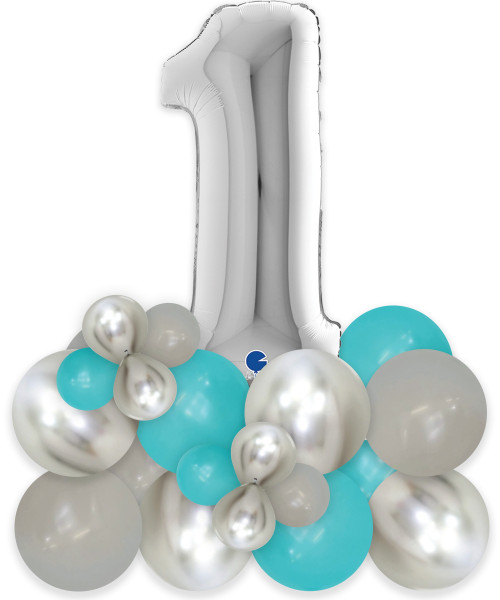 [Birthday] Create your own Birthday Bash Chrome Fashion Balloons Centerpiece (1 Digit) - Silver

Color Combi: Reflex Silver, Fashion Grey, Fashion Aquamarine