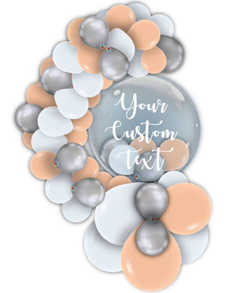 [Birthday] Personalised Crystal Globe Balloons Centerpiece (Create your own color!)

Colors: Fashion Peach Blush, White & Chrome Silver