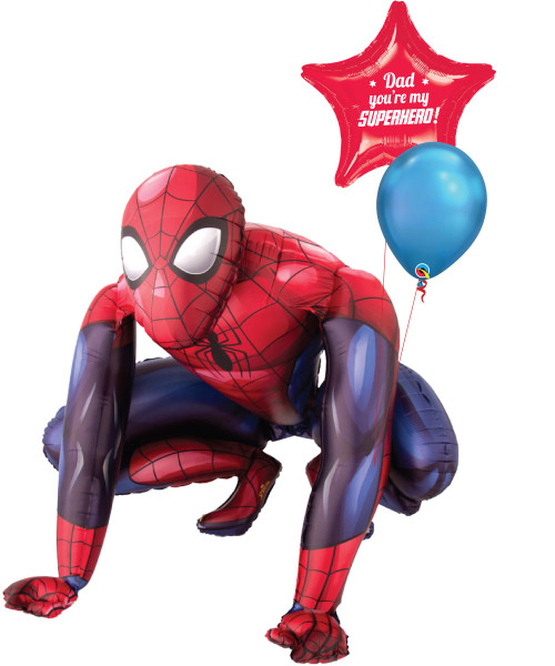 [Superhero] Personalised Dad You're My Superhero Spider Man Jumbo  Airwalker Balloon Set