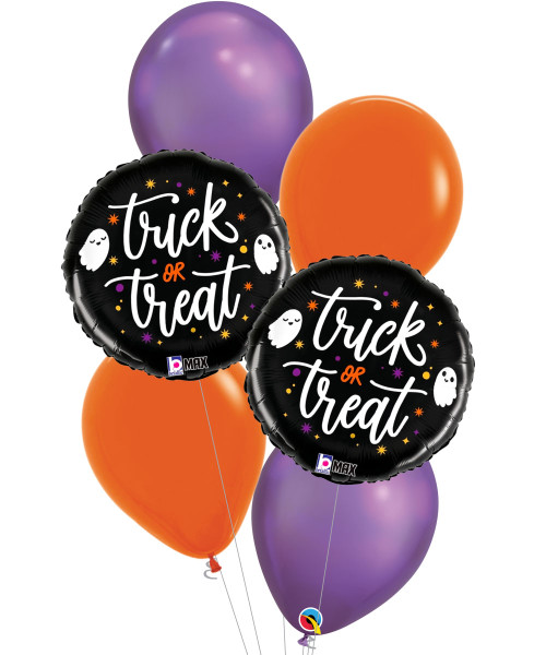 [Spooky Halloween] Trick or Treat Ghosts Balloons Bouquet
