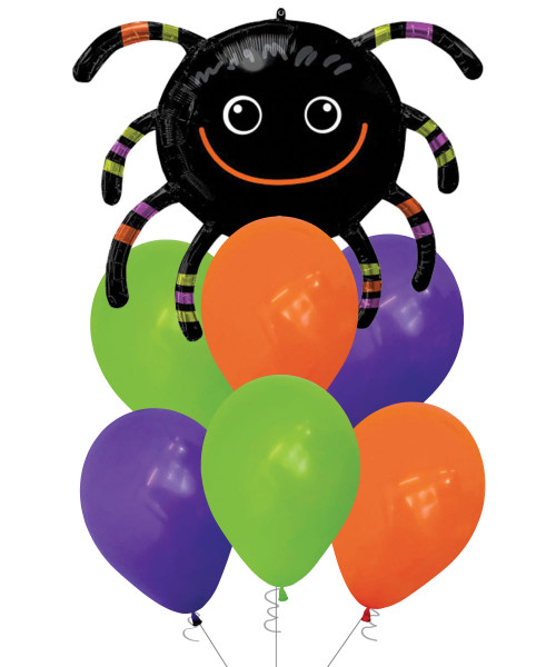 [Spooky Halloween] Smiley Spider Balloons Bouquet