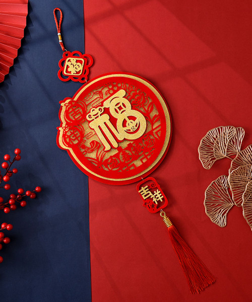 [CNY 2023]  Chinese New Year Hanging Decoration (27cm x 76cm) - Spring Blessings 迎春接福