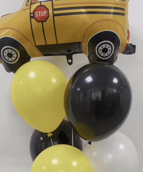 [Transportation] School Wheel on the Bus Latex Balloons Bouquet