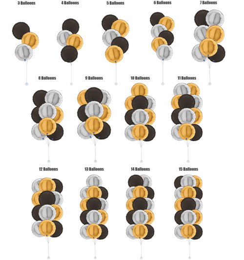 (Create Your Own Helium Balloon Cluster) 18" Round Foil Balloons Cluster (Create Your Own Helium Balloon Cluster) 18" Round Foil Balloons Cluster