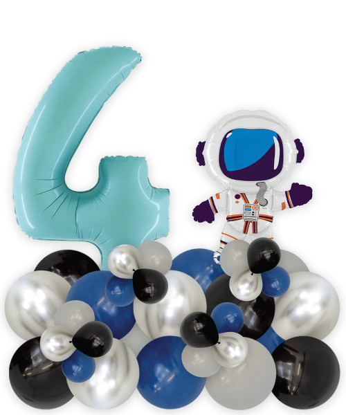 Happy Birthday Number Balloons Centerpiece - Space & Robot (Choose your favorite Space/Robot and Colors!)

Latex Balloon Colors: Fashion Navy Blue, Fashion Black, Fashion Grey, Reflex Silver