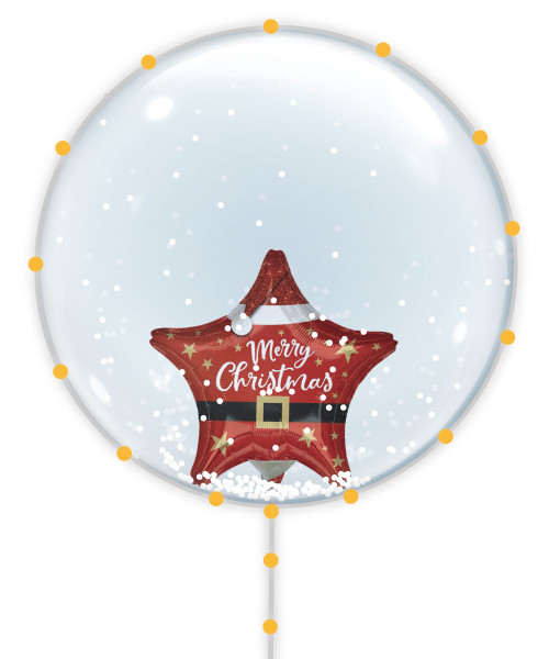 [Merry Christmas 2025] 24" Christmas Edition Confession Balloon with LED Warm Light  - Santa Christmas Star