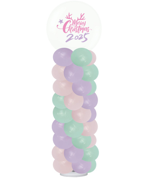 [Merry Christmas 2025] Personalised Jumbo Latex Balloon Column 2m - Merry Christmas