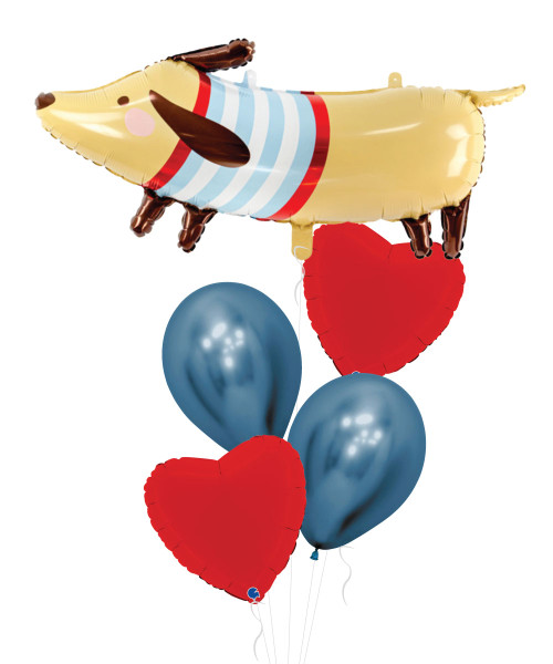 [Animal] The Friendly Dachshund Foil Balloon Bouquet