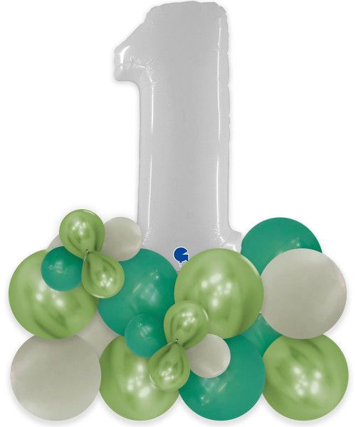 [Birthday] Create your own Birthday Bash Chrome Fashion Balloons Centerpiece (1 Digit) - Elegant White

Color Combi: Reflex Green, Fashion Pastel Dusk Laurel Green, Fashion Forest Green