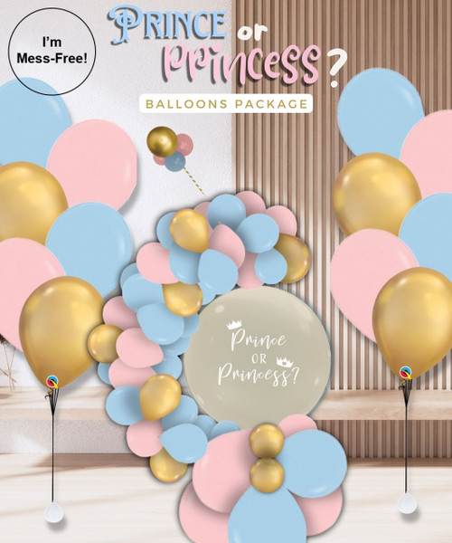 Gender Reveal Balloons Package - Prince Or Princess?