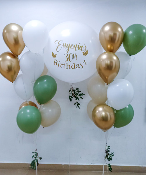 Test Ballons (Trending) Neutral Garden (Personalised Text) Balloons Package