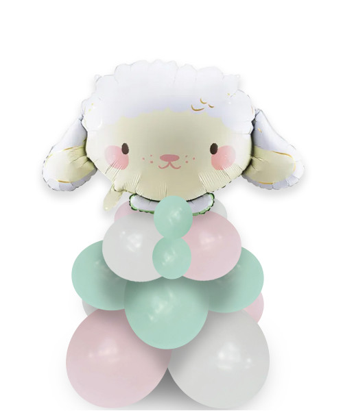 [Animal] Sheep in Mix Color Balloon Stand 

Colors: Pastel Matte Green, Pastel Matte Pink & Fashion White