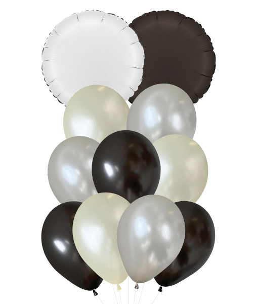 (Create Your Own Helium Balloon Cluster) Round Foil & Metallic Latex Balloons Cluster - More Colors

Colors: Metallic Black, Metallic Silver, Metallic Ivory, Satin White & Satin Fume Black Round Foils