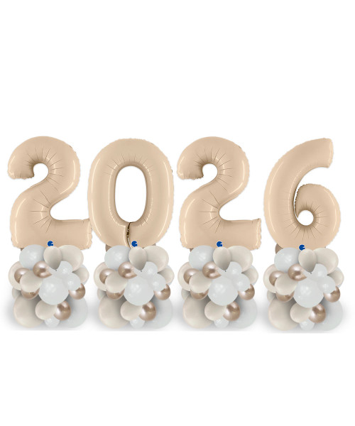 [Happy New Year 2026] Happy New Year Giant Number Balloons Stand Set (Satin Cream) - 2026

Color Combination: Fashion Pastel Dusk Cream, Fashion White and Reflex Champagne