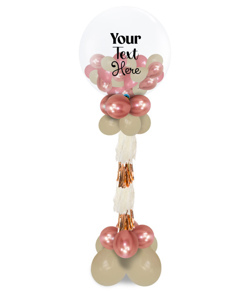 (Trending) Personalised Jumbo Bubble Balloons Tower 2m - Mini Fashion Balloons Filled (Create your own colors!)

Colors: Fashion White Sand, Fashion Rosewood & Reflex Rose Gold with Metallic Rose Gold and White Sand tassels