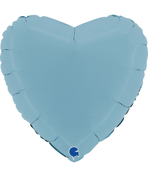 18" Heart Foil Balloon - Macaron Matte Blue