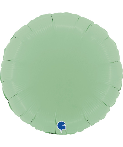 18" Round Foil Balloon - Macaron Matte Green