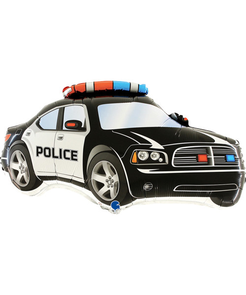 [Transportation] Police Car Black Foil Balloon (28inch)