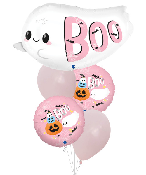 Boo Chubby Ghost Balloons Bouquet