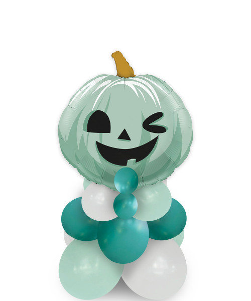 [Spooky Halloween] Funny Pumpkin Green Chrome Balloon Stand