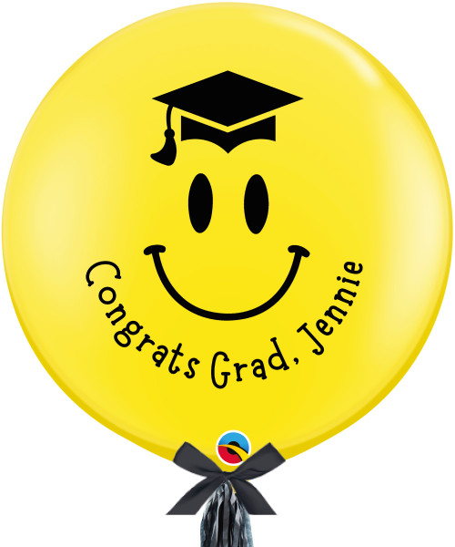 [Graduation] Congrats Grad Smiley Emoji Jumbo Balloon