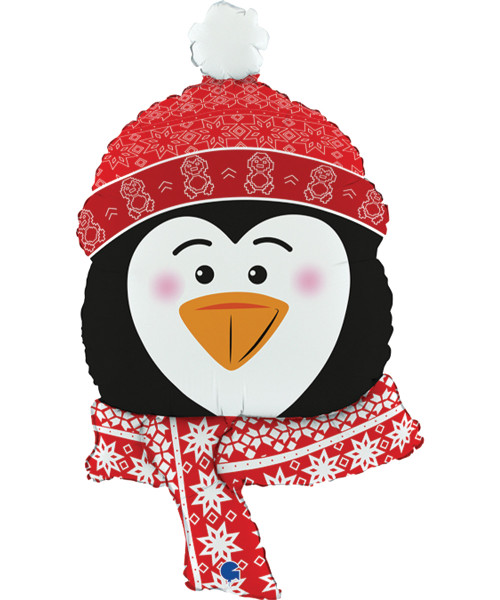 [Merry Christmas 2025] Sweet Penguin Head Foil Balloon (28inch)