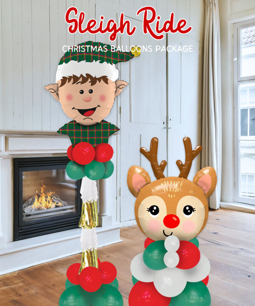 [Merry Christmas 2025] Christmas Balloons Package - Sleigh Ride