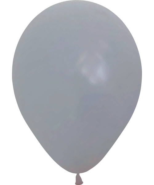 12" Chalk Matte Color Round Latex Balloon - Fog Gray