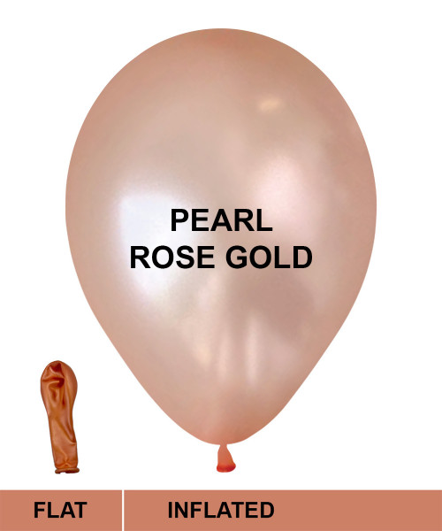 5" Mini Metallic Color Round Latex Balloon - Pearl Rose Gold 5" Mini Metallic Color Round Latex Balloon - Pearl Rose Gold