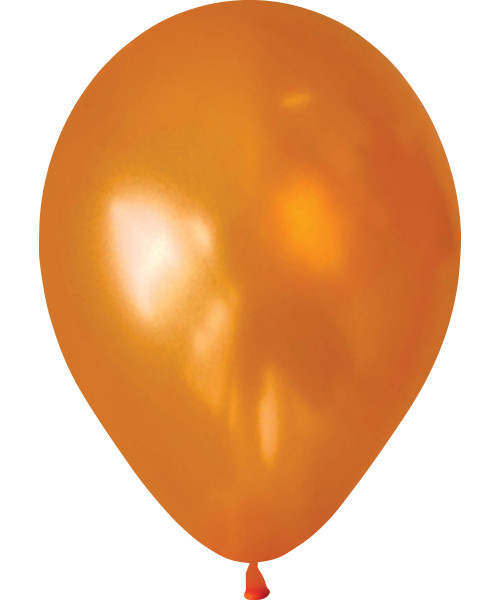 5" Mini Metallic Color Round Latex Balloon - Orange