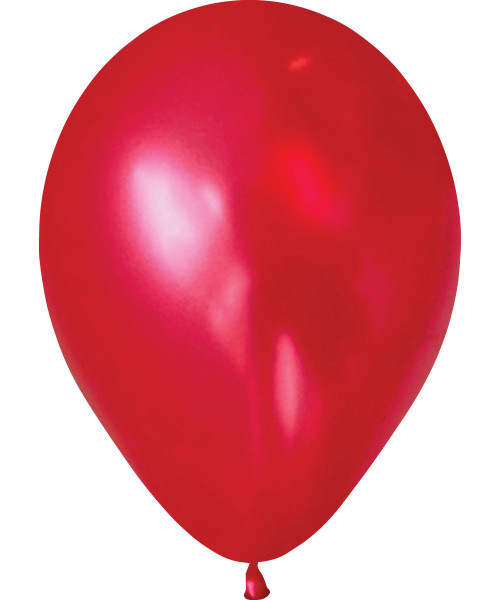 5" Mini Metallic Color Round Latex Balloon - Red