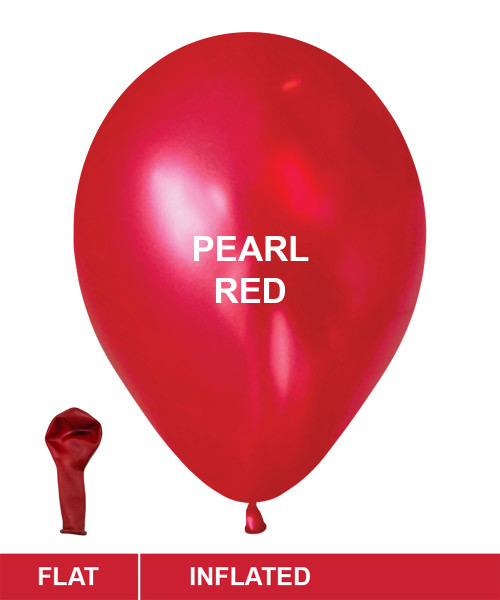 5" Mini Metallic Color Round Latex Balloon - Pearl Red 5" Mini Metallic Color Round Latex Balloon - Pearl Red