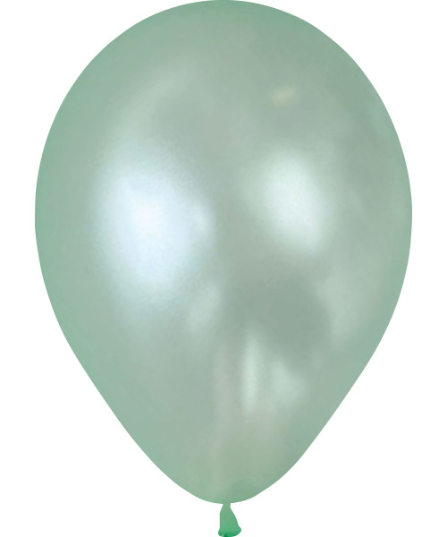 5" Mini Metallic Color Round Latex Balloon - Pearl Green