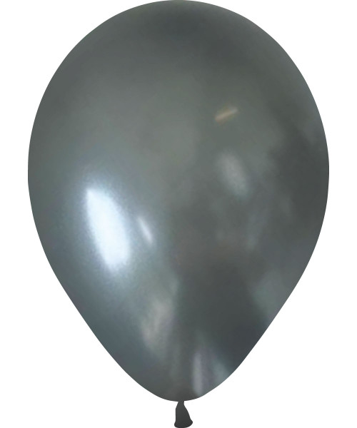 5" Mini Metallic Color Round Latex Balloon - Graphite 