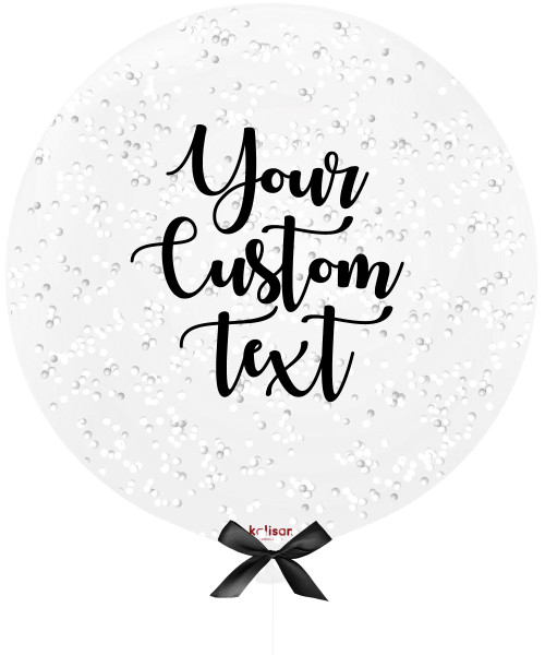 36'' Personalised Jumbo Perfectly Round Balloon -  Snowball Snow White