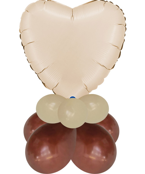 18" Heart Balloon Display Delight

Colors: Satin Cream Heart, Fashion White Sand and  Fashion Chocolate
