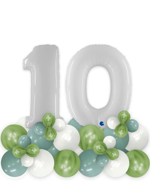 Create your own Birthday Bash Chrome Chalk Matte Balloons Centerpiece  - Elegant White

Color Combi: Reflex Green, Chalk Matte Pure White, Chalk Matte Pistachio