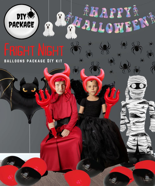 [Frightfully Fun Halloween] Flat Packaging Balloons Pack (DIY Kit) - Fright Night