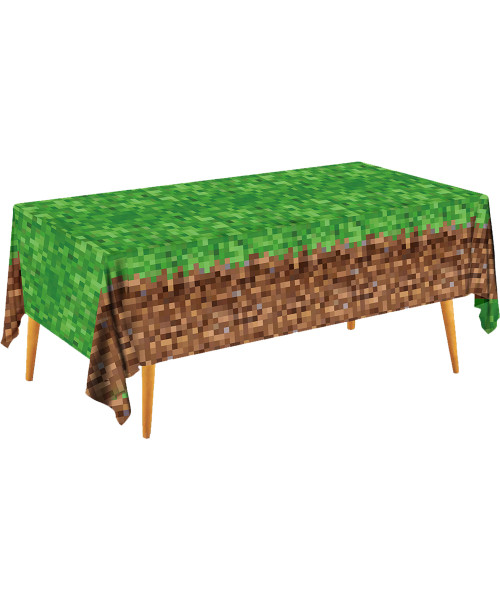 [Table Cover] Disposable Table Plastic Cover - Minecraft Theme