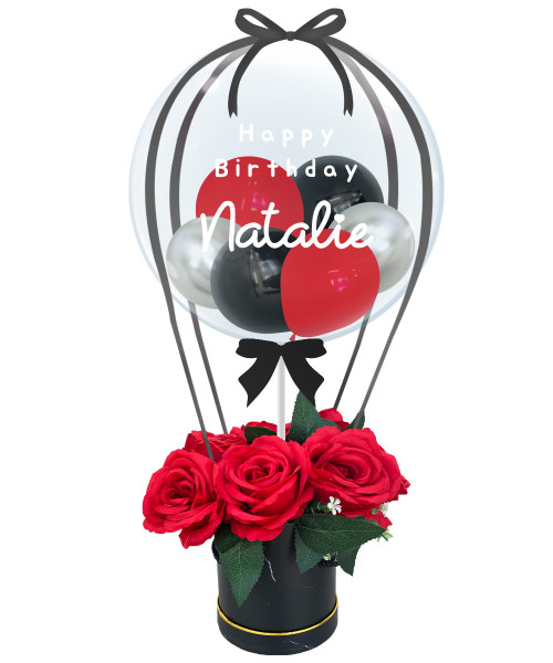Personalised In-The-Air Rose Balloons Bouquet Box

Color Combination: Reflex Silver, Fashion Red, Fashion Black